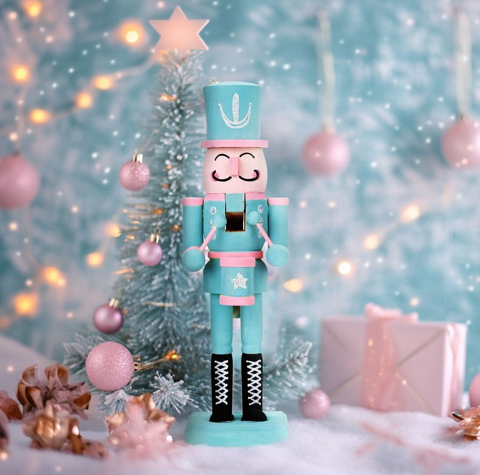 Holiday Time Make Your Own Nutcracker Craft Kit, 2.76 x 9.84 x 2.56 Inch, Wooden Decoration, Unisex, Christmas