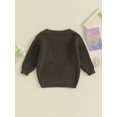thumbnail image 5 of Musuos Baby Girl Casual Sweaters 3 6 9 12 18M Cute Long Sleeve Letter Embroidery Knit Pullover Infant Tops, 5 of 10