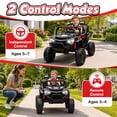 thumbnail image 3 of 24V 400W Kids Ride On Electric UTV Car with Remote Control, Ride on Toys with Advanced Center Panel, Music, Bluetooth, LED Lights, Gift for Boys Girls 3+, Black, 3 of 9