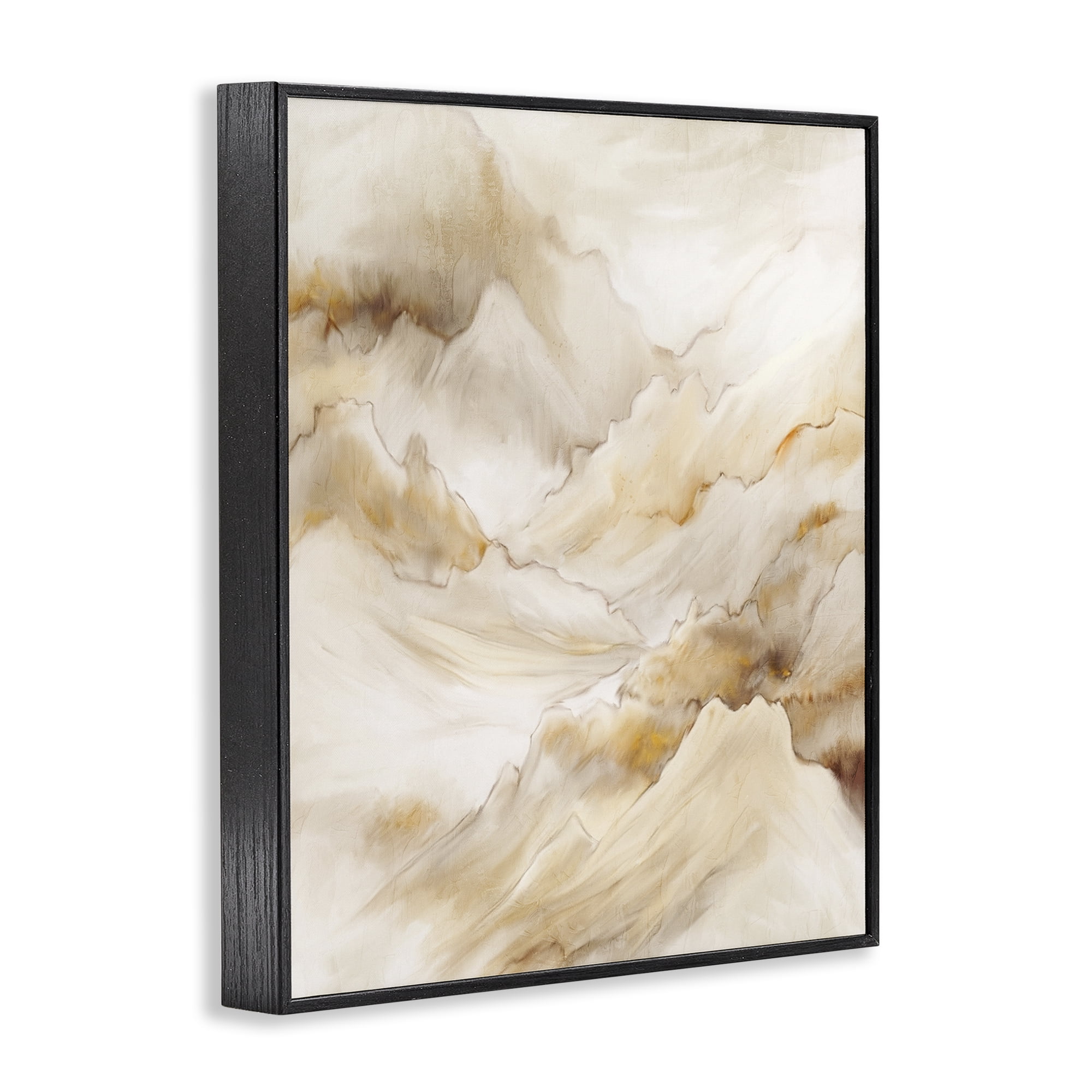 Stupell Industries Neutral Land Flow Black Framed Giclee Art, design by Kim Allen