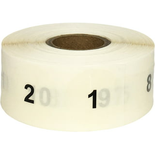 NUMBERS 130 STICKERS Sequential, Large 3-1/3 Circle Labels