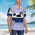 thumbnail image 5 of Daiia Bernese Mountain Dog Sitting Bath Tub Hawaiian Shirt for Men Gentle Cotton Regular Short Sleeve Casual-Medium, 5 of 9