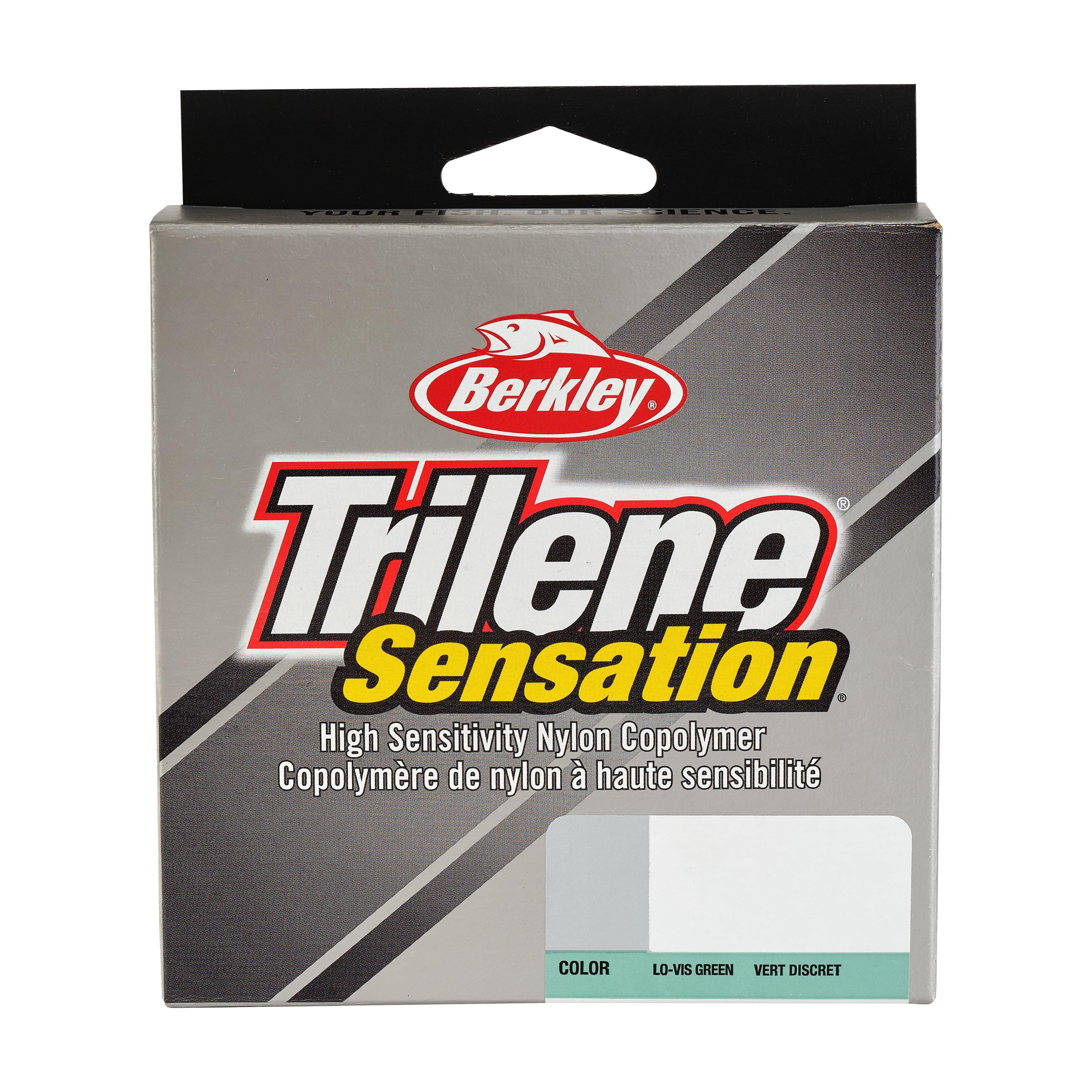 Berkley Trilene® Sensation® Monofilament Fishing Line, Low-Vis Green, 6 lb Test Strength, 330 yd