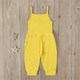 thumbnail image 4 of XXWXYD Toddler Girls Summer Romper Harem Pants Strap Jumpsuit Playdate Jumpsuit Daycare Outfit Quick-Dry Cotton Blend Easy Diaper Change Design, 4 of 8