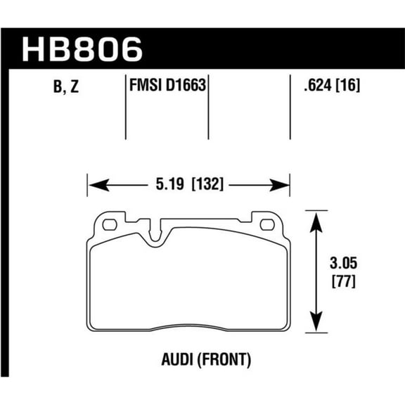 Hawk 16-17 Audi A6 Performance Ceramic Street Front Brake Pads