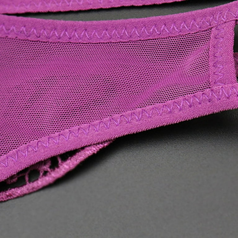 Lopecy-Sta Women Sexy Lace Underwear Lingerie Thongs Panties Ladies  Underwear Underpants Savings Clearance Thongs for Women Pack Birthday  Present Purple 