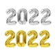 thumbnail image 1 of Globo De Aluminio 2022 Con Número De Globo Para Decoraciones De Festivales Dorado + Plateado, 1 of 9