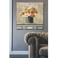 thumbnail image 2 of Epic Graffiti  "Tulips in Teal and Gold Hatbox" by Danhui Nai, Giclee Canvas Wall Art - 37" x 37", 2 of 2
