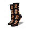 thumbnail image 1 of Socksmith Chaussettes Crew Yorkies pour Femmes, Noir, Taille Unique Moyenne (Convient aux Pointures Femmes 6-10 US), 1 of 2