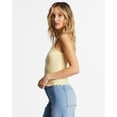 thumbnail image 2 of Billabong Women's Tomboy Stretch Ribbed Tank Top Tee T-Shirt (Medium, Yellow), 2 of 5