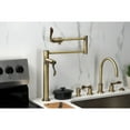 thumbnail image 3 of Kingston Brass KS4703DFL NuWave Deck Mount Pot Filler Faucet, Antique Brass, 3 of 8