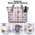thumbnail image 2 of Tote Bag for Women - Cute Pitbull Terriers Dog and Flower Shoulder Bag - Large Utility Work Duffle Bag with Zipper Handbag for Travel, Work, Sprots, 2 of 5