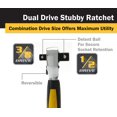 thumbnail image 3 of wqlpp-12051 3/8 and 1/2-Inch Dr. Stubby Ratchet, 3 of 4