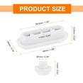 thumbnail image 2 of 4Set Toilet Seat Buffer, Anti-Slip Plastic Toilet Seat Bumper Kit, Universal Buffer Toilet Lid Rubber Bumpers for Home Hotel, White, 2 of 7