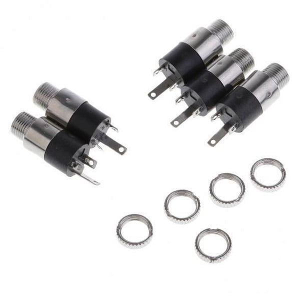 Paquete de 4x 5 Conectores de Auriculares de Audio Estéreo Hembra Sockect 3.5 4 piezas