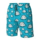 thumbnail image 4 of Balery Hippo In Water Head Traje de Baño Estilo Hawaiano para Hombre, Shorts de Secado Rápido con Bolsillos-Large, 4 of 6
