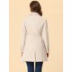 thumbnail image 4 of Abrigos largos de invierno con solapa con muesca y un solo pecho para mujer Gran Blanco M, 4 of 6