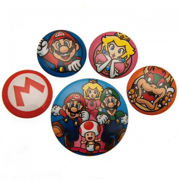 Super Mario Jeu de Badges (Lot de 5)