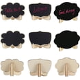 thumbnail image 3 of Reusable Mini Chalkboard Signs 30 Pcs in 3 Designs for Food Labels, Table Numbers, and Place Cards Display, Small Blackboards for Weddings, Buffet, and Parties with Wooden Frame and 2 Chalk Markers, 3 of 6