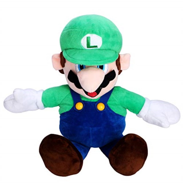 fairzoo super mario plush, luiqi, mario soft stuffed plush toy green