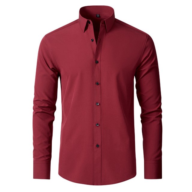 Zoeecloth Mens Long Sleeve Dress Shirts Male Lightweight Breathable Stretch Wrinkle-Resistant Button Down Shirts