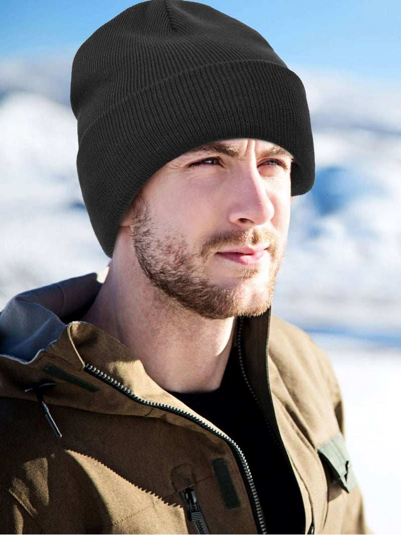Satin-Lined Slouchy Winter Beanie 3-Pack, Warm Acrylic Knit Deago Satin Lined Beanie for Women Men Knit Beanie Hat  main image 4