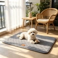 thumbnail image 3 of OCCOA Large Dog Crate Pad Soft Washable Antiskid Kennel Mat Thin Pet Bed Cushion for Medium Large Dogs Cozy Sleeping Pad Gray 36x24 Inch, Dark Gray, 3 of 6