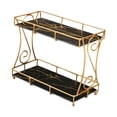 thumbnail image 1 of Metal Perfume Stand Cosmetic Storage Box Makeup Holder Shelf Organizer Black, 1 of 8