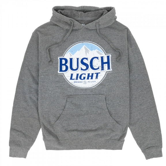 Busch Light Classic Logo Grey Hoodie-Medium