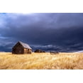 thumbnail image 2 of Gulin, Sylvia 18x14 White Modern Wood Framed Museum Art Print Titled - USA-Idaho-Highway 36-Liberty storm passing over old wooden barn, 2 of 4