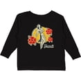 thumbnail image 3 of Inktastic Retro Hula Girl Girls Long Sleeve Toddler T-Shirt, 3 of 5