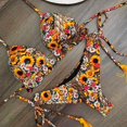 thumbnail image 2 of Wyzesi Maillot de Bain Bas Compression pour Femmes Bikini Deux Pièces Imprimé Haut et Bas Triangle Séduisant Jaune S, 2 of 3