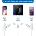 thumbnail image 3 of ORIK 3 in 1 HDMI Cable Adapter Type C/Micro USB/Phone MHL to HDMI Mirroring Phone to TV/Projector/Monitor HDTV 1080P Compatible with Phone Series XS/Android 5.0 and IO'S9 Above, 3 of 9