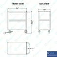 thumbnail image 5 of AmGood Stainless Steel Utility Cart | 18" Wide X 32 Long X 33" High | 3 Shelf Metal Utility Cart on Wheels with Handle | for Home & Business Use, 5 of 5