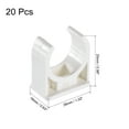 thumbnail image 2 of Uxcell Pipe Clamps Clips TV Trays Tubing Hose Hanger Support Pex Tubing White 20Pcs 0.79" OD, 2 of 6