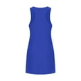 thumbnail image 4 of Mefallenssiah Femmes Col Rond Robe Femmes Casual Solide Couleur Bretelles V-Cou Pull Sans Manches Robe, 4 of 6