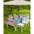 thumbnail image 4 of Fsddascl Colorful Flowers Outdoor Tablecloth - 60x102 Inch Rectangle Dining Table Cover, Farmhouse Watercolor Spring Floral Waterproof Outdoor Table Cloth with Umbrella Hole & Zipper for Patio, 4 of 7