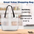 thumbnail image 4 of Savanna Clear Plastic Tote Bags Set of 10, Bulk Pack - Perfect for Employees, Students, And For Everyday Use - Clear, 4 of 5