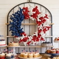 thumbnail image 6 of 19.6In Patriotic Berry Wreath, Multicolor Plastic Decor for Front Door Wall Stair Railing, Ideal Ornament for 4th of July Home Parties and Holiday Celebrations, 6 of 7