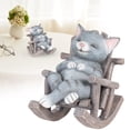 thumbnail image 2 of Wgmhea Rocking Chair Animal Statue Small Sculpture Desktop Decoration Reclining Chair Animal Desktop Realistic Gift Pet Statue Animal Home Decoration Suitable For Offi Home Decor, 2 of 7