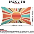 thumbnail image 5 of Boho Sun Lumbar Pillow Covers 12x20 Set of 2 Retro 70s Colored Bohemian Colorful Abstract Art Print Decorative Long Throw Pillows Outdoor PillowCase Farmhouse Cushion Case Decor for Couch Sofa Bed, 5 of 6