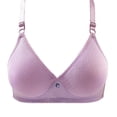thumbnail image 2 of Abcnature Bras for Women Non Steel Ring Style Printed Gathered Middle Button Breathable Underwear Daily Bras, 2 of 5