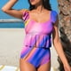 thumbnail image 2 of Blusas de Mujer Vestido Casual sin Mangas Impresión Bikini Traje de Baño Empujado Acolchado Baño Superior, Poliéster Suave Spandex Conjuntos, 2 of 6