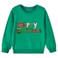 thumbnail image 4 of TFEOQRY Children Christmas Sweatshirts for Boys and Girls Winter Christmas Letter Print Long Sleeve Hoodless Sweatshirt Green, 4 of 4