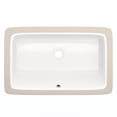 thumbnail image 2 of Novatto NP-U233921MB Novatto NP-U233921MB Rectangular White Undermount Sink with Matte Overflow Drain, 2 of 8
