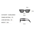 thumbnail image 4 of Lunettes de Soleil Bleues pour Adultes Unisexes Été Personnalité Carrée Rétro Jambes Larges Multicolores, 4 of 6