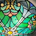thumbnail image 2 of Tiffany Style Ceiling Light Fixtures 16” Wide Stained Glass Lamp Shade 2-Light Classical Victorian Style Semi Flush Mount Ceiling Light, 2 of 7