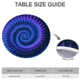thumbnail image 6 of Blue Purple Tie Dye Mandala Pattern Round Fitted Tablecloth with Elastic Edge,Dining Table Cover Waterproof,Outdoor Round Tablecloth for Camping,Dining,Indoor and Outdoor, 6 of 7