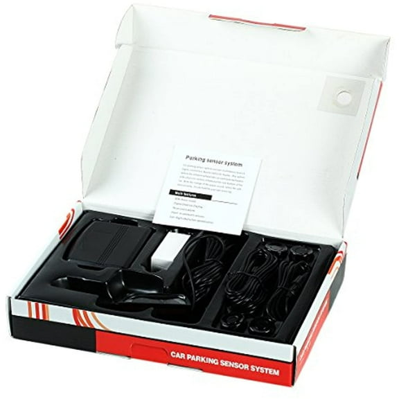 Black 4 Parking Sensors LED Display Car Reverse Backup Kit System BACKUP-4RR