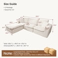 thumbnail image 3 of BERRY NEST Modular Sectional Boneless Couch, Oversized Cloud Sofa with High Back Pillows, No Assembly Required Couches for Living Room & Apartment, Comfy Seating for Families & Renters, Black, 3 of 9